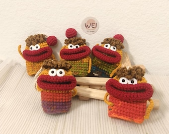 Crochet Car Key Case, Handmade Crochet SAUSAGE MOUTH Key Pouch with Heart, Ugly and Cute Key Holder, Key Fob Cover Car Key Pack, Gift Idea