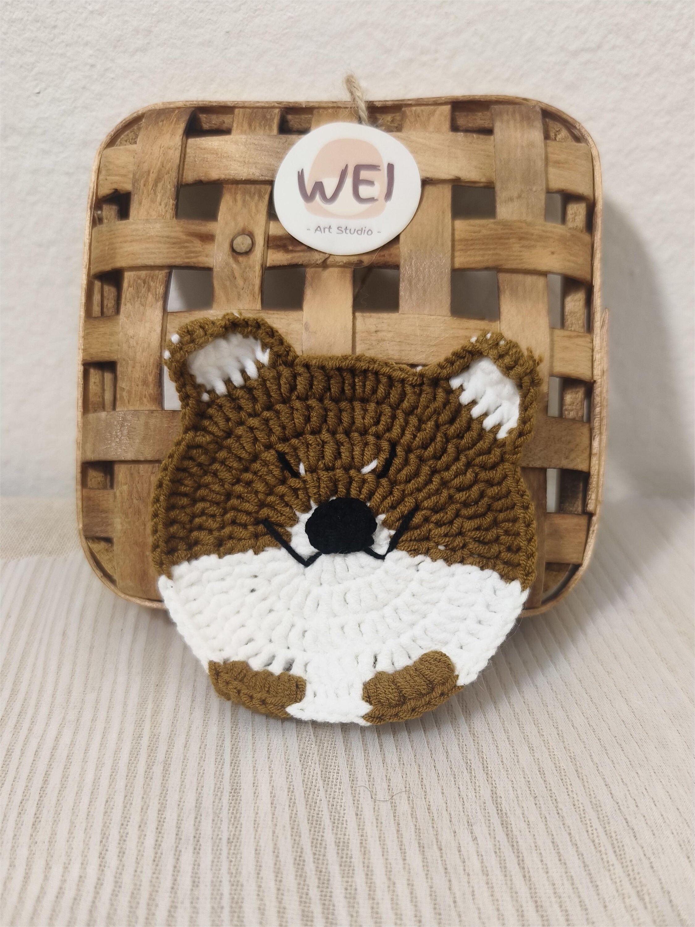 Makamsui Confezione da 4 sottobicchieri a forma di animale all'uncinetto per bevande, divertenti e carini sottobicchieri fatti a mano, simpatici, a