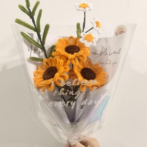 Pipe cleaner bouquet,SUNFLOWERS Bouquet,eternal flowers,Gift for mother/friends/honey/teacher,anniversary/wedding/graduation/birthday gift
