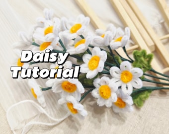 Tutorial de margaridas com limpadores de cachimbo, flores eternas, margaridas feitas à mão, vídeo tutorial, faça você mesmo, flores de limpador de cachimbo, presente para ela, criação artesanal