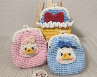 Portachiavi portamonete all'uncinetto a forma di ANIMALE/cartone