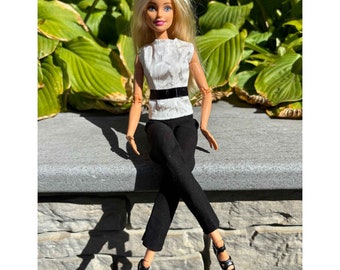 Doll fashion dress, summer outfit toy gift, smart casual clothing for 11.5 inch doll
