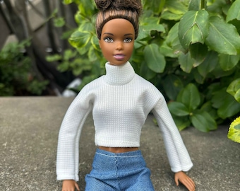 Doll fashion dress, summer outfit toy gift, smart casual clothing for 11.5 inch doll