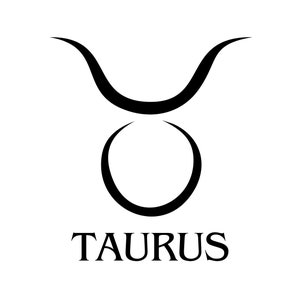 Znak zodiaku Byk | Natychmiastowe pobieranie w czerni i bieli | PNG, JPG, SVG, eps, dxf | Pobieranie cyfrowe