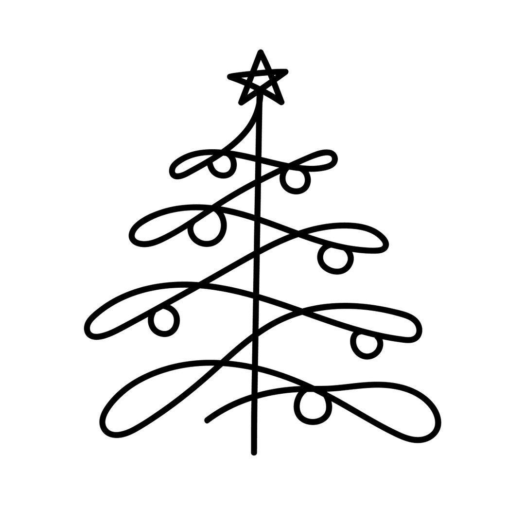Christmas Tree | Instant Digital Downloads in Black & White | PNG, JPG ...