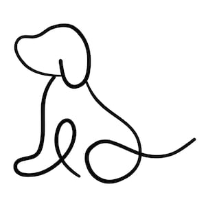 Abstract Dog Art | Nursery Room Decor | Black and White Instant Digital Download | PNG, JPG, SVG, eps, dxf