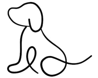 Abstract Dog Art | Nursery Room Decor | Black and White Instant Digital Download | PNG, JPG, SVG, eps, dxf