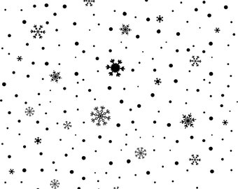 Snowflakes | Instant Downloads in Black & White | PNG, JPG, SVG, eps, dxf | Digital Download