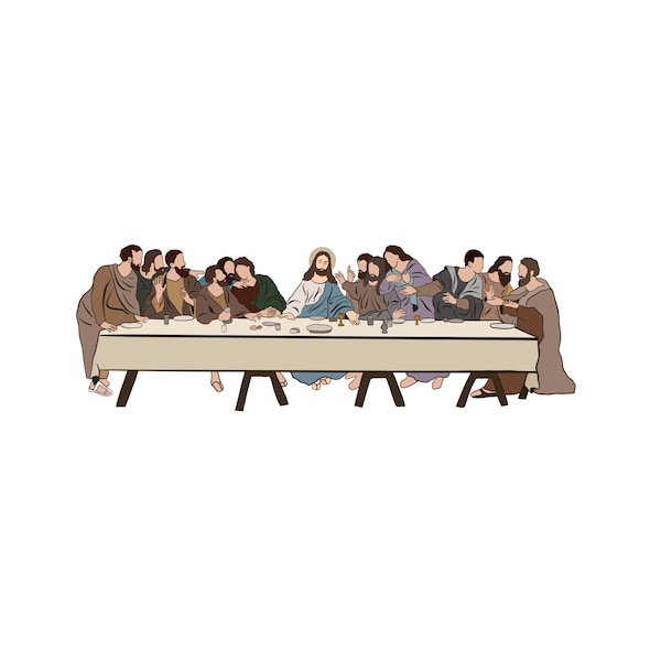 The Last Supper | Jesus Christ Resurrection Design | Instant Digital Download | PNG, JPG, SVG, eps, dxf