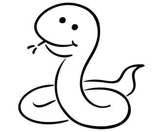 Baby Snake Nursery Art | Black & White Digital Download | PNG, JPG, SVG, eps, dxf