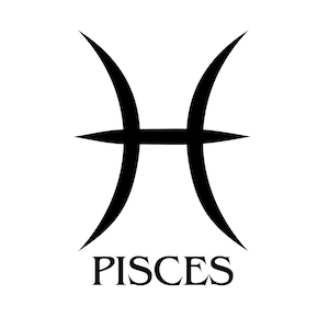 Pisces Zodiac Sign | Instant Downloads in Black & White | PNG, JPG, SVG, eps, dxf | Digital Download