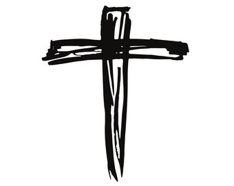 Christian Cross | Black & White Instant Digital Downloads | PNG, JPG, SVG, eps, dxf