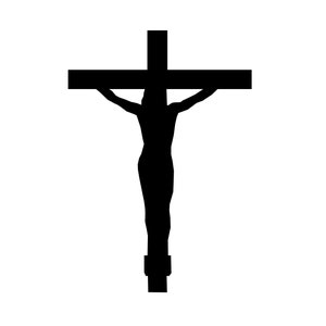 Crucifixion | Jesus Cross Christian | Instant Downloads | Black & White Digital Download | PNG, JPG, SVG, eps, dxf