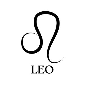 Znak zodiaku Lew | Natychmiastowe pobieranie w czerni i bieli | PNG, JPG, SVG, eps, dxf | Pobieranie cyfrowe