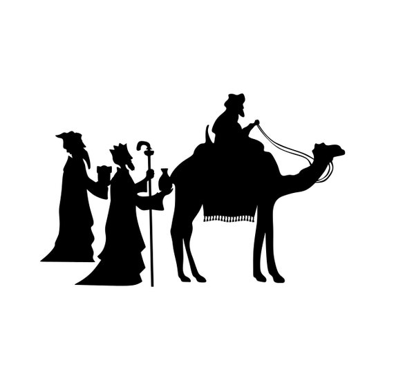 Three Wise Men | Instant Downloads | Black & White Images | PNG