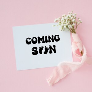 Coming Soon Baby Announcement | 10 Instant Downloads in Black & White