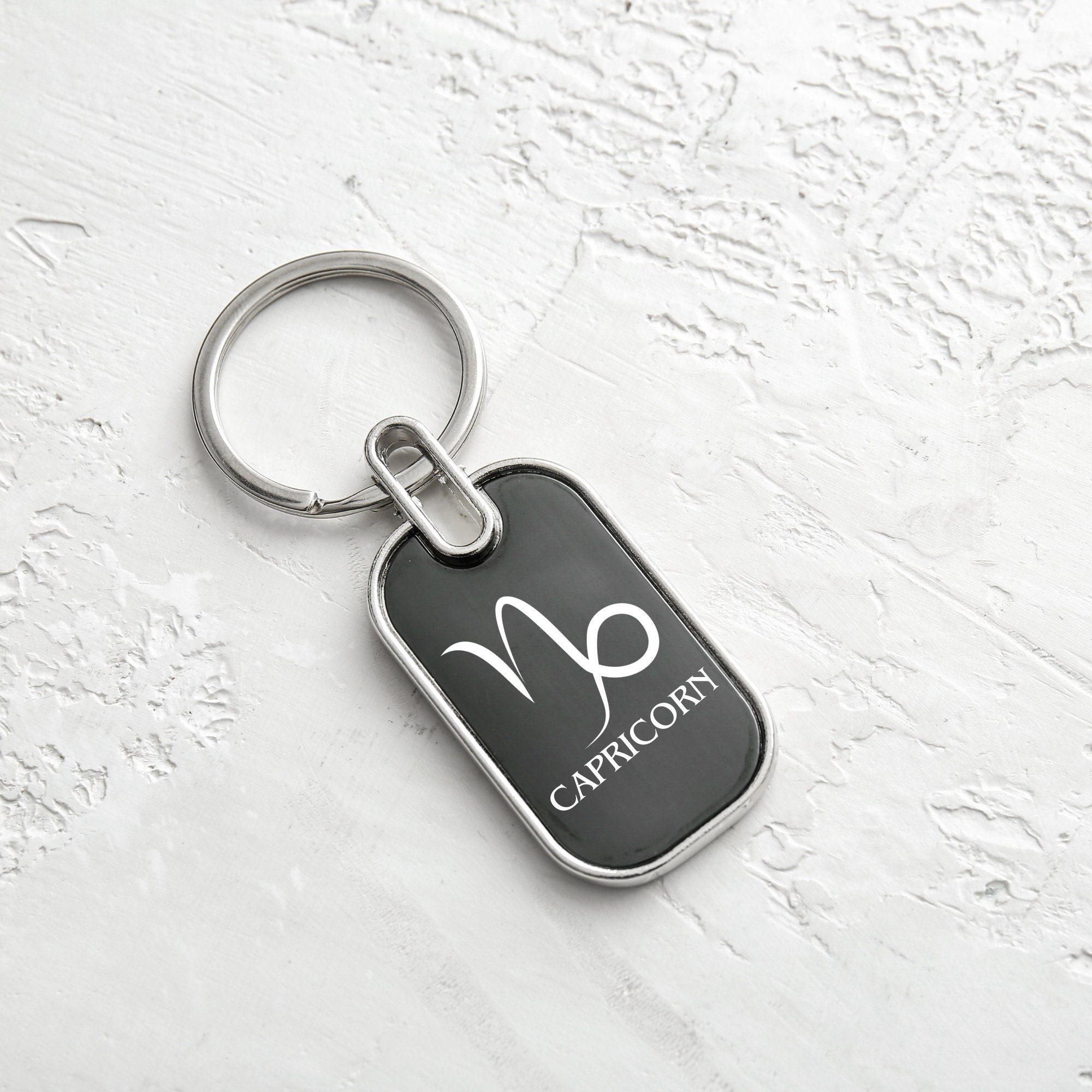 Adesivo Zodiacale Capricorno 100x100mm - Nero/Bianco Per Esterni E Interni