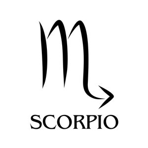 Znak zodiaku Skorpion | Natychmiastowe pobieranie w czerni i bieli | PNG, JPG, SVG, eps, dxf | Pobieranie cyfrowe