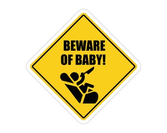 Beware of Baby Car Decal | Funny Baby on Board Sticker