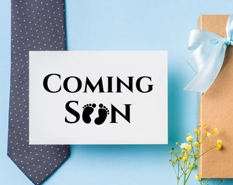 Coming Soon | Baby Announcement | 10 Instant Digital Downloads in Black & White