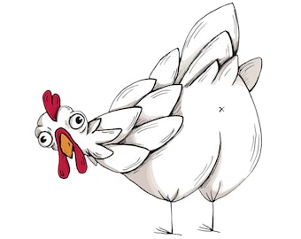 Chicken Butt | Funny Graphic Design | Instant Digital Download | PNG, JPG, SVG, eps, dxf