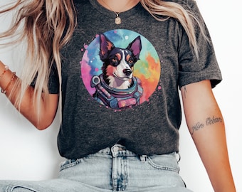 Maglietta Laika Space Dog, maglietta cosmonauta astronomica