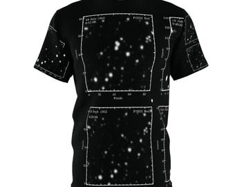 Triple Transient 1952 UFO Astronomical Plate Tee ~ Full Print UAP Science Discovery