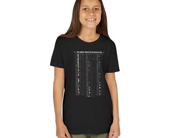100 Largest Solar System Objects Youth Short Sleeve Tee