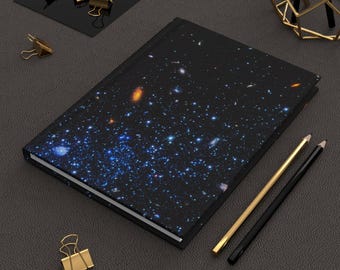 Galaxy Hardcover Journal, Space Notebook, Astronomy Diary, Celestial Planner, Cosmic Sketchbook