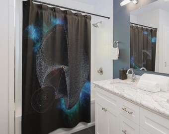 Oort Cloud Shower Curtain ~ Astronomy Bathroom Decor, Galaxy Shower Curtain, Nebula Bath Curtain, Universe Shower Curtain, Space Home Design