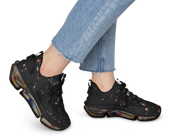 James Webb Deep Field Women's Mesh Sneakers ~ NASA Image Intergalactic Space Exploration Expanding Universe Galaxy Cluster Astrophysics