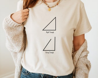 T-shirt triangle blague maths, cadeau professeur de géométrie