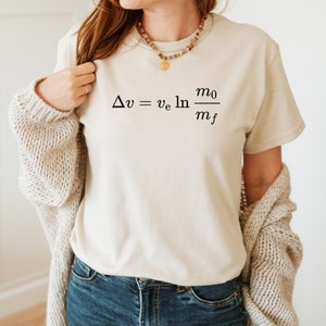 Rocket Equation T-Shirt: Physics, Engineering, Spaceflight