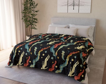 Out of Body Cosmos: Astral Journey Fleece Blanket