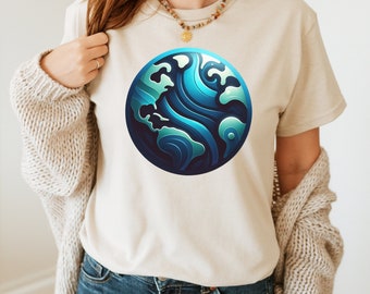 Planet Earth Graphic Tee, Eco-Friendly Unisex T-Shirt