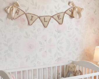Personalized Nursery Name Garland: Handmade Crochet Wall Decor
