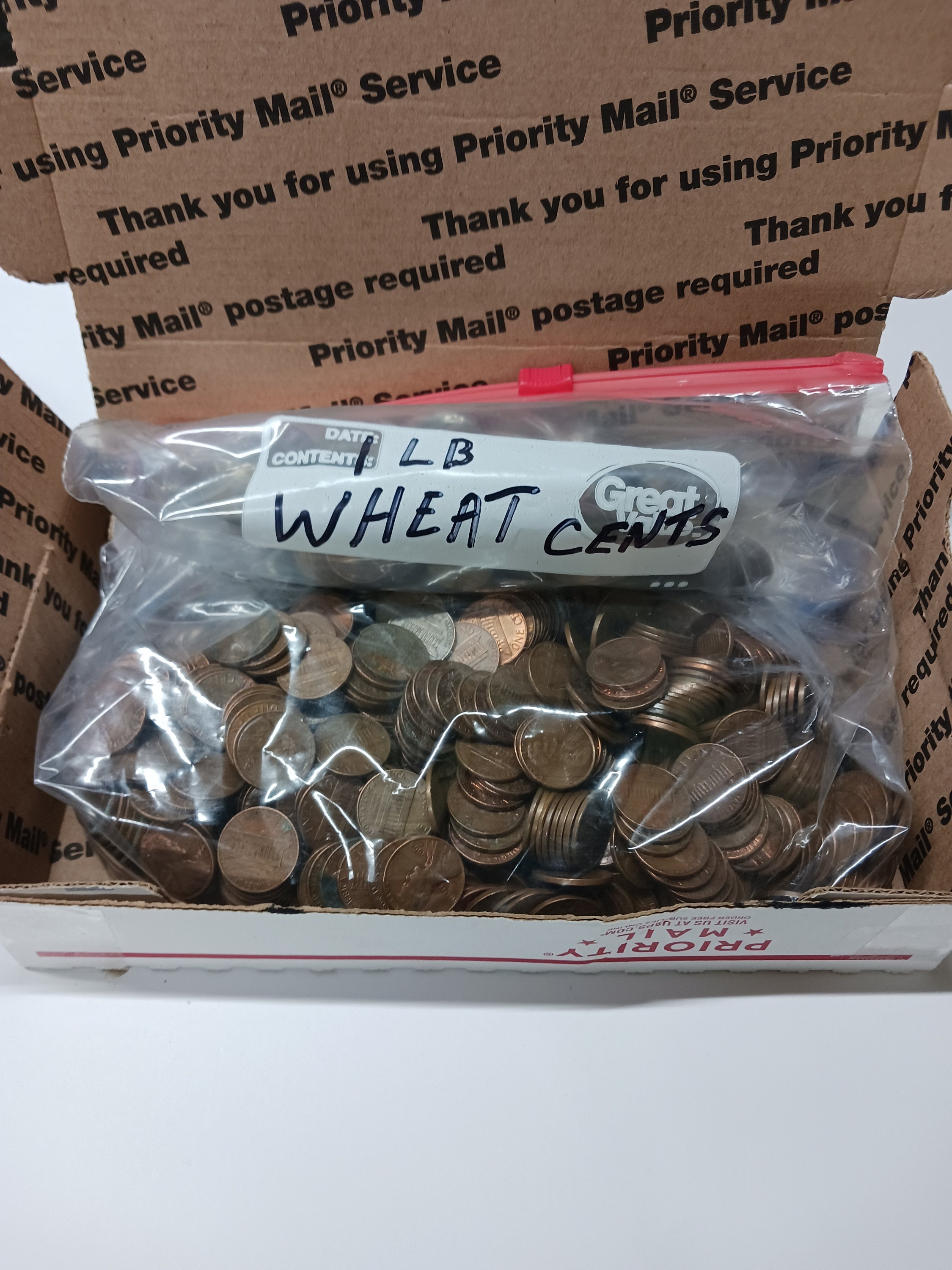 10lbs 95 Copper Pennies 19591982 1 Lbs Wheat Cent 19401958 Approx