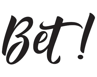 Wetten! Gestanzter Aufkleber/Abziehbild