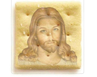 Christus auf einem Cracker Sticker/Aufkleber