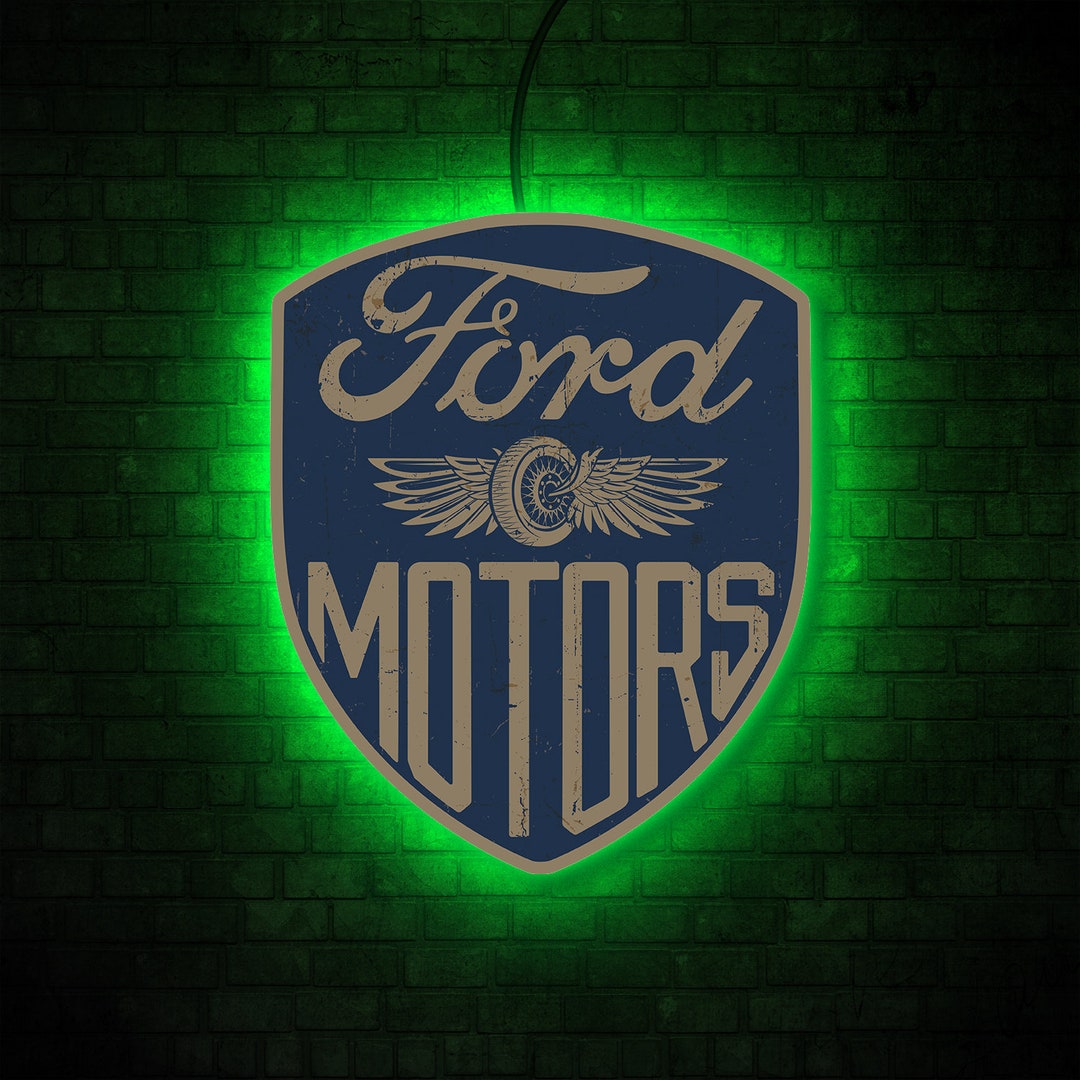Ford Neon Sign Ford Logo Light Ford Led Sign Ford Wall Art Etsy