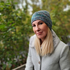 Parkway Hat - Hand Knit - British Blue-Faced Leicester - Hand-dyed yarn - sustainable