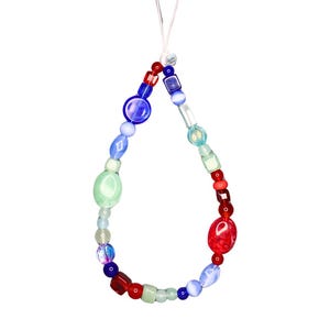Gaia Phone Charm | Blue, Green, Red, Colourful, Maximalist Phone Charm Strap