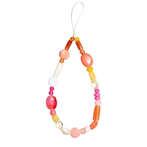 Phoebe Phone Charm | Pink, Orange, Colourful, Maximalist Phone Charm Strap