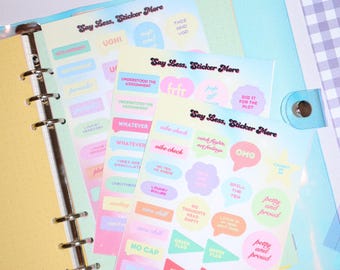 Funny Quote Stickers | Sassy Journal & Planner Sticker Sheets