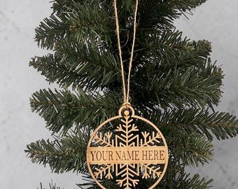 Personalized Wooden Tree Ornament