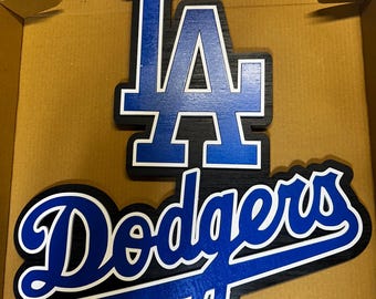 Los Angeles Dodgers Wood Sign - Block LA - Etsy