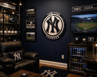 New York Yankees Gift Handmade Homemade 18 inch Door sign Wall