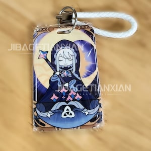 Genshin Impact: Welkin Moon Kartenhalter,Schlüsselanhänger,Genshin Impact Art Charms,handgemachtes Geschenk