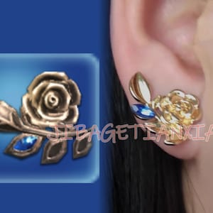 Customizable,Final Fantacy XIV Edenmorn Earrings A Pair for Both Cosplay & Daily Use, FFXIV Fandom Handmade Gift Pushback / Clip-On
