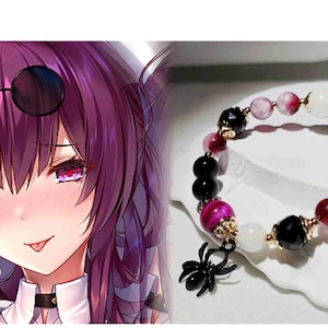 Customizable,Honkai Star Rail Kafka Bracelet, Honkai Star Rail Kafka Gemstone Bracelet, Custom Anime Jewelry,Handmade Gift